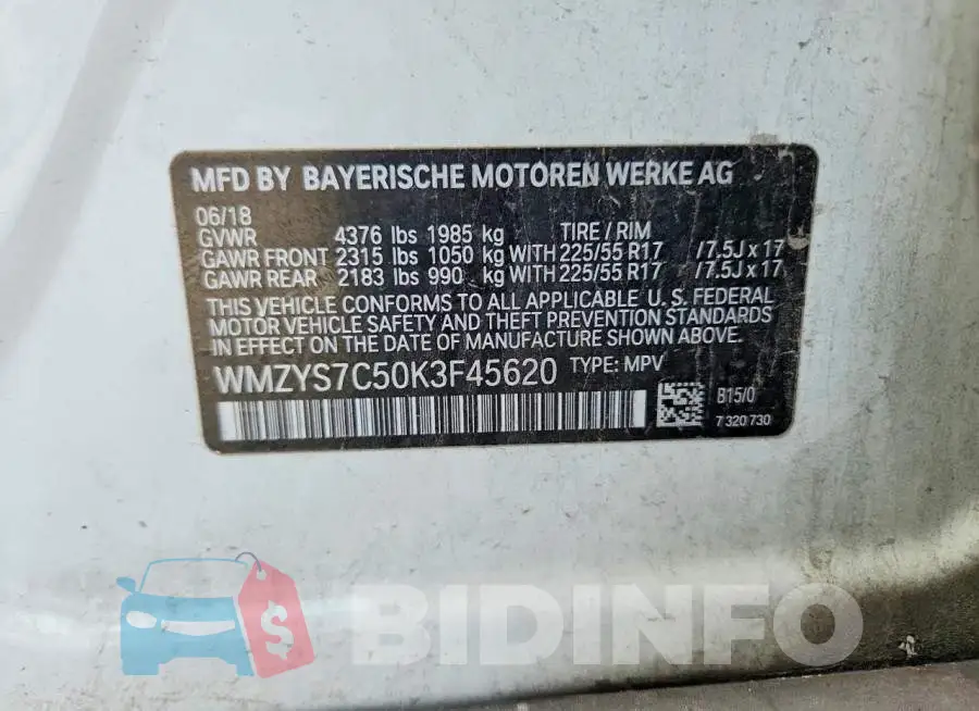 WMZYS7C50K3F45620 Photo# 13