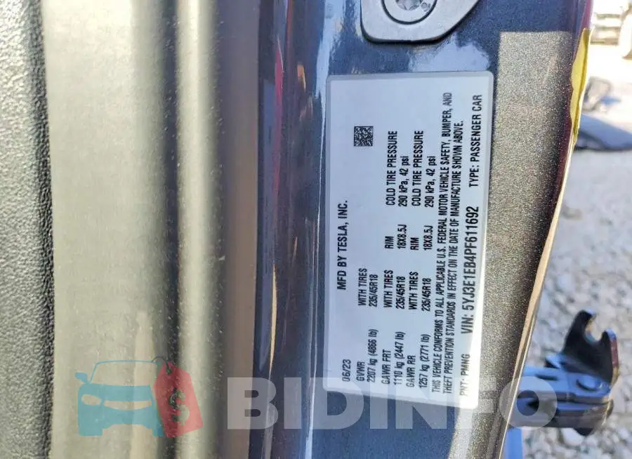 5YJ3E1EB4PF611692 Photo# 13