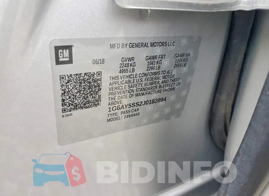 1G6AY5SS2J0182894 Photo# 12