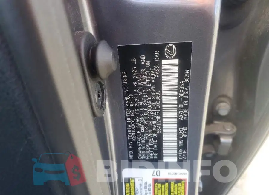 58AD21B14LU008692 Photo# 12