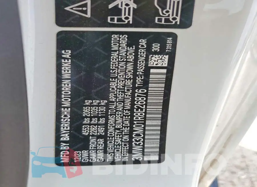 3MW33CM01R8E26876 Photo# 12