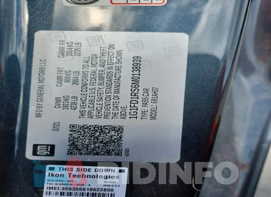 1G1FD1RS6M0138939 Photo# 12