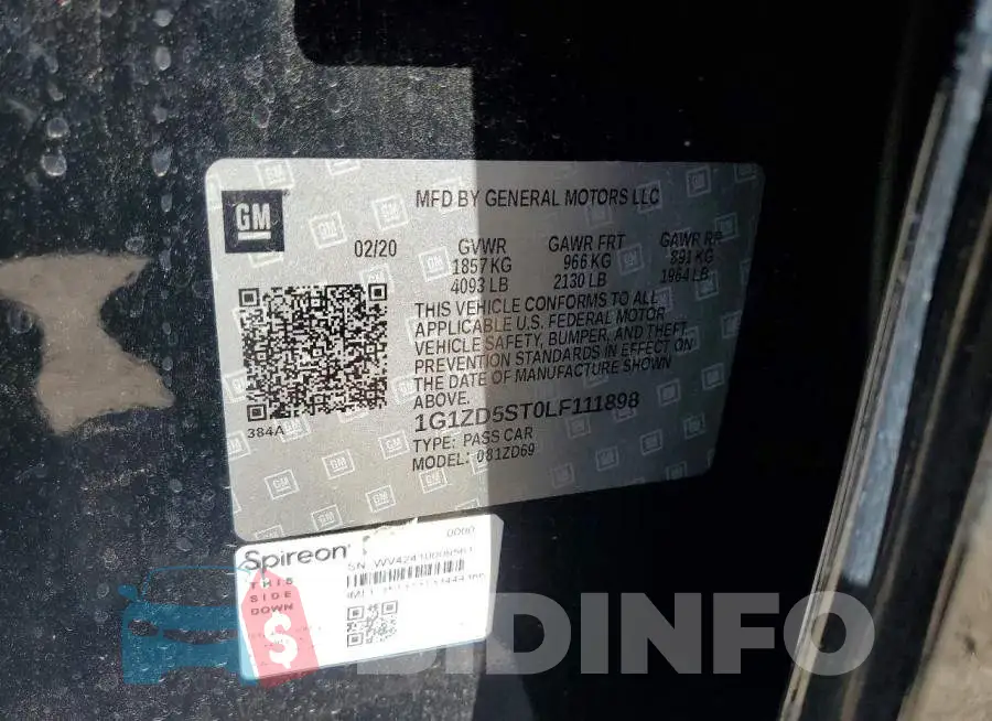 1G1ZD5ST0LF111898 Photo# 12