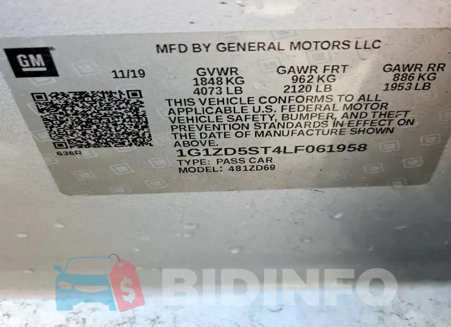 1G1ZD5ST4LF061958 Photo# 12