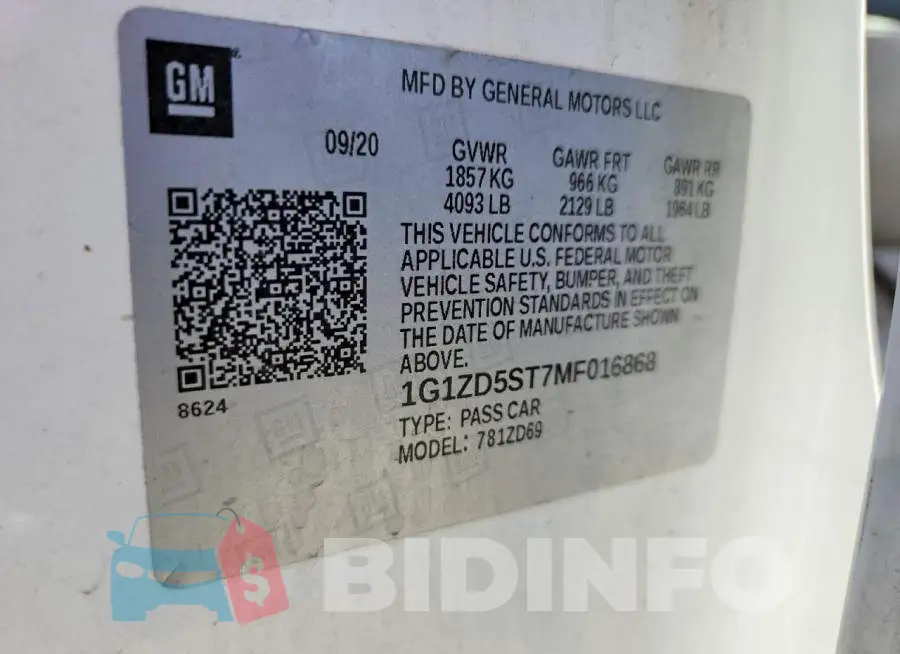 1G1ZD5ST7MF016868 Photo# 12