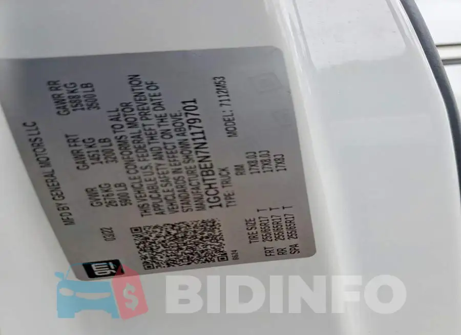 1GCHTBEN7N1179701 Photo# 12