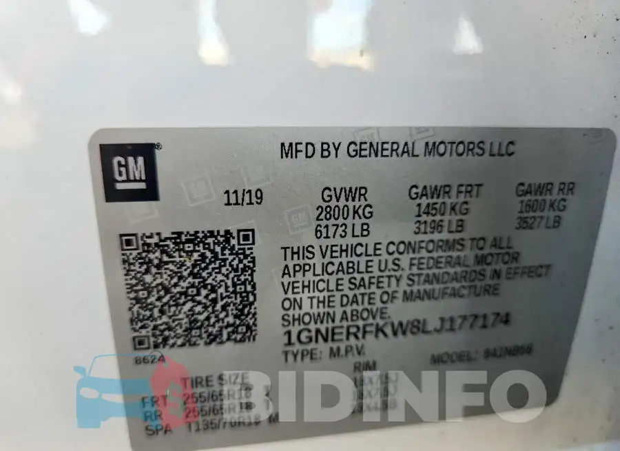 1GNERFKW8LJ177174 Photo# 14