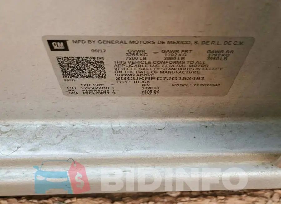 3GCUKREC7JG153491 Photo# 12