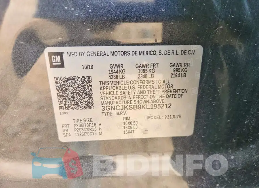 3GNCJKSB9KL195212 Photo# 14