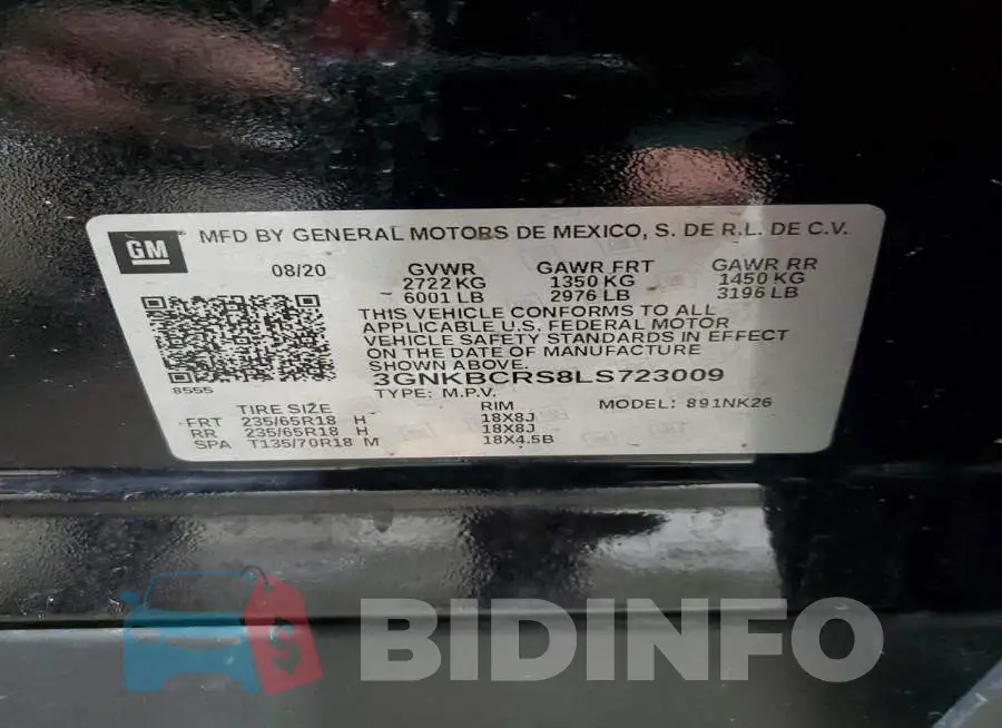 3GNKBCRS8LS723009 Photo# 13