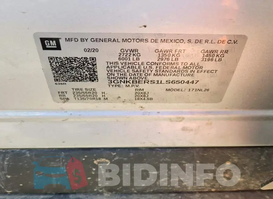 3GNKBERS1LS650447 Photo# 13