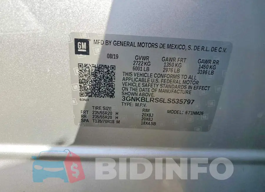 3GNKBLRS6LS535797 Photo# 13