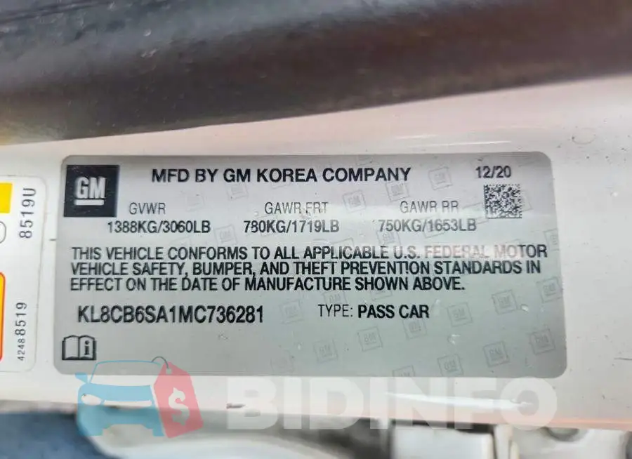 KL8CB6SA1MC736281 Photo# 12