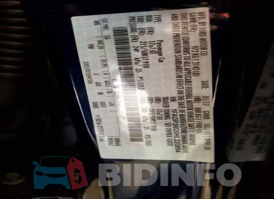 1FADP3M20HL220894 Photo# 12