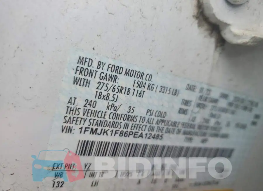 1FMJK1F86PEA12485 Photo# 13