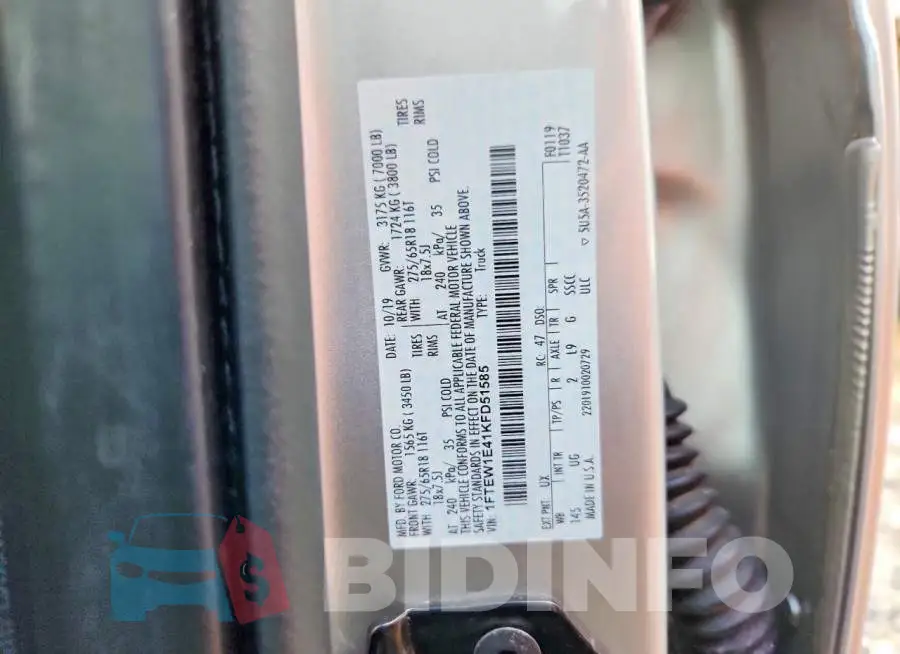 1FTEW1E41KFD51585 Photo# 13
