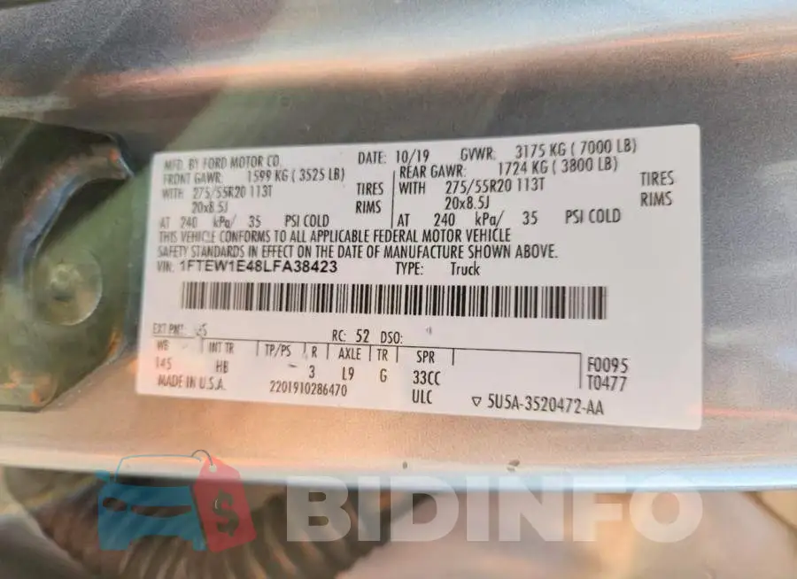 1FTEW1E48LFA38423 Photo# 12