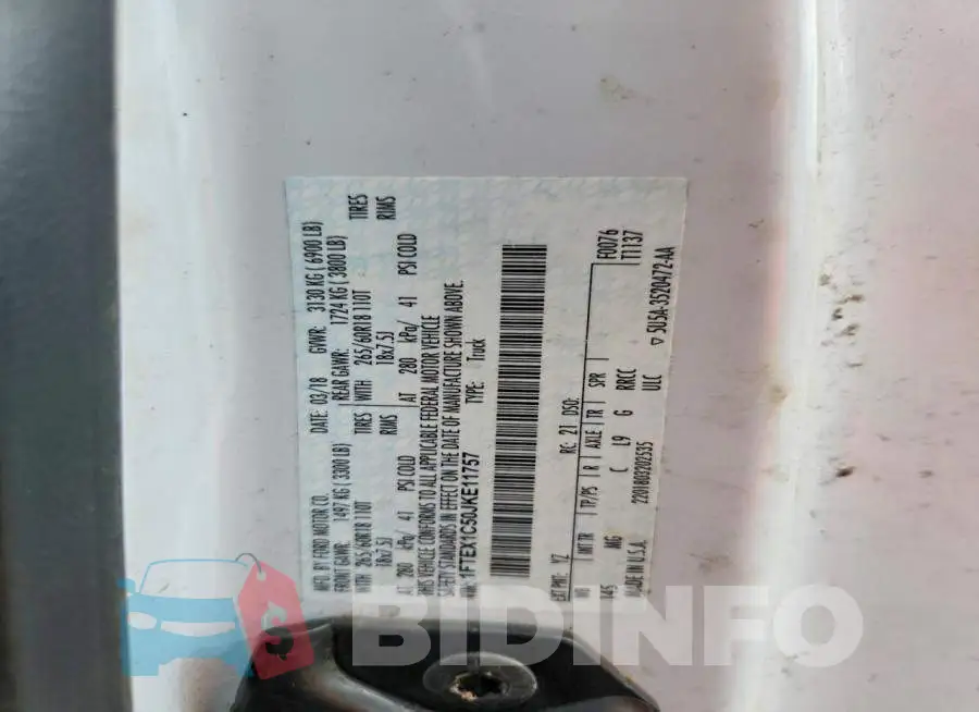 1FTEX1C50JKE11757 Photo# 12