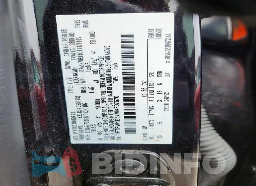 1FTFW1E57MKF07670 Photo# 13