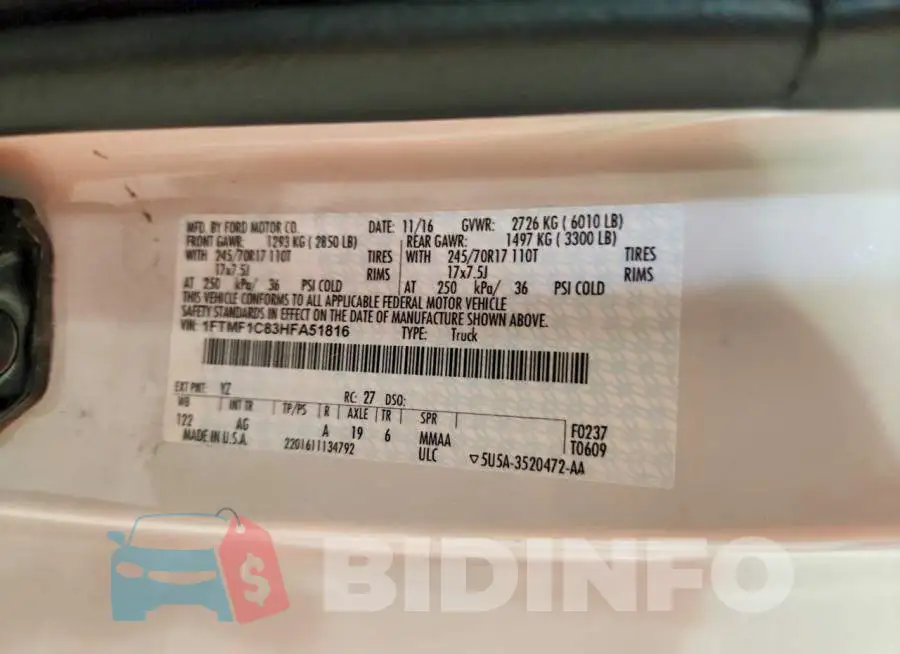 1FTMF1C83HFA51816 Photo# 12