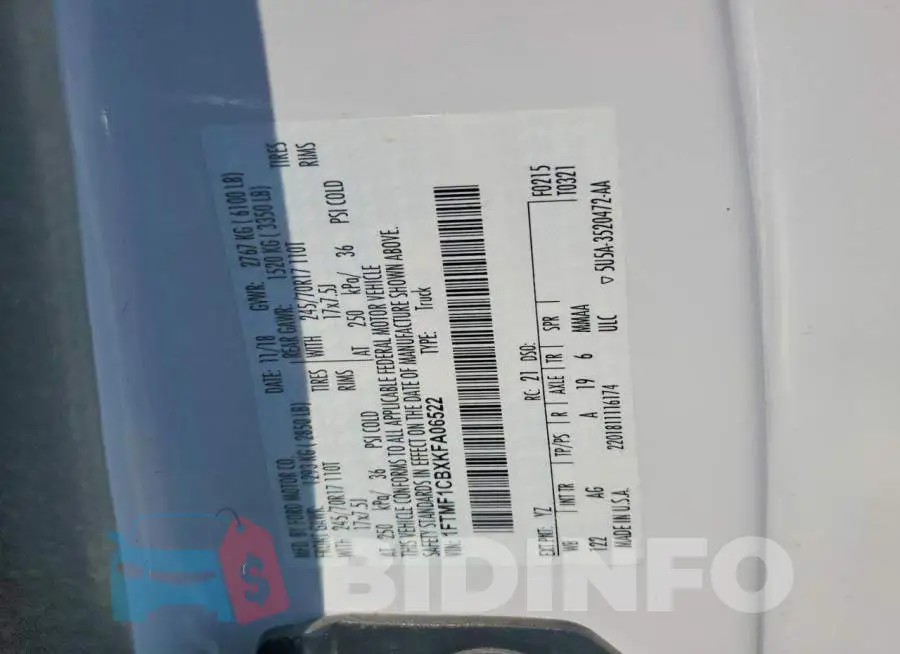 1FTMF1CBXKFA06522 Photo# 12