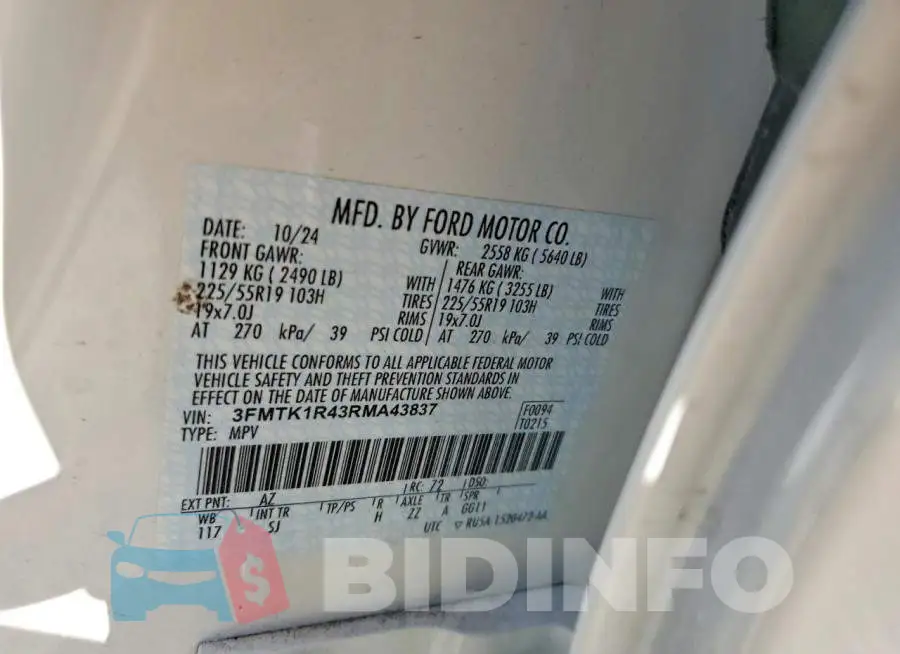 3FMTK1R43RMA43837 Photo# 13