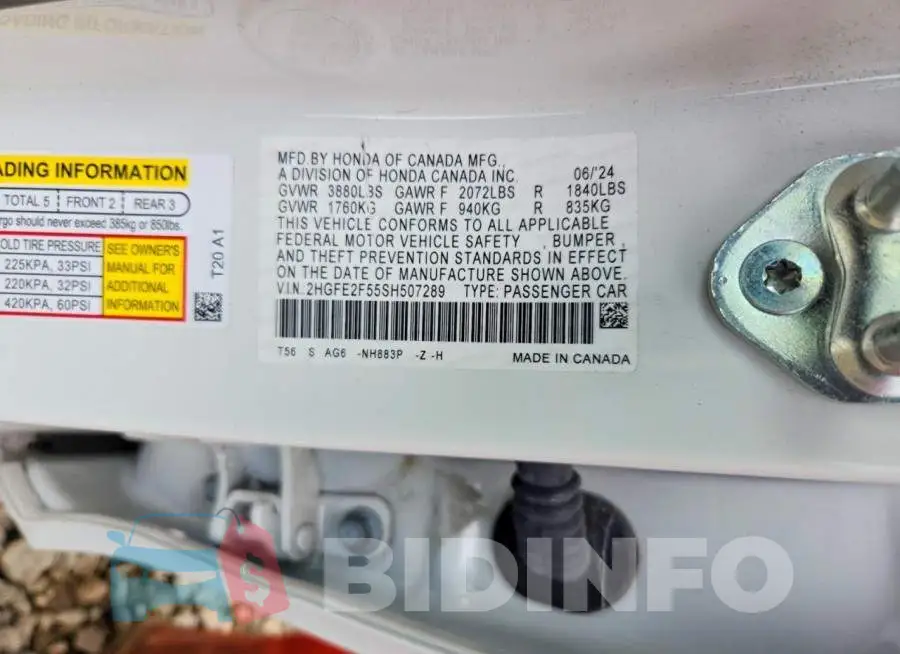 2HGFE2F55SH507289 Photo# 12