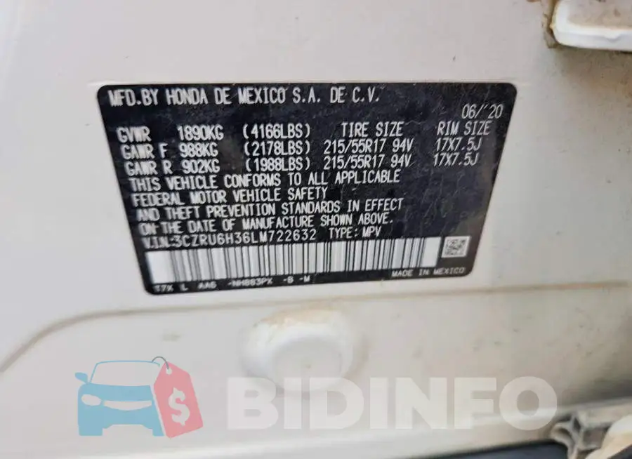 3CZRU6H36LM722632 Photo# 12