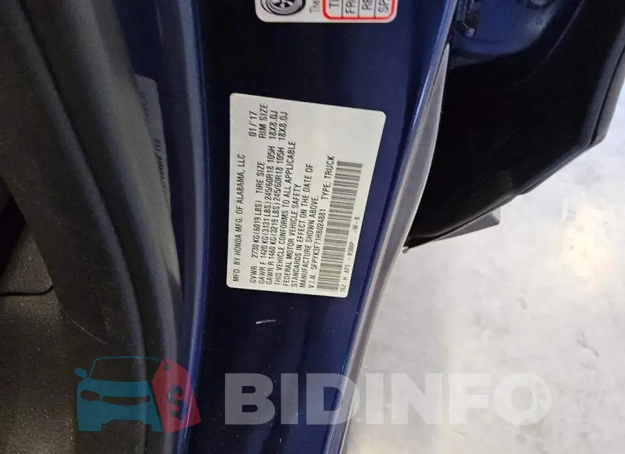 5FPYK3F71HB024881 Photo# 12