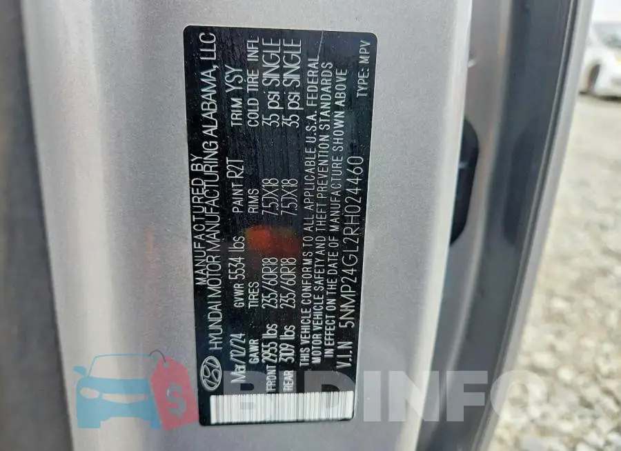 5NMP24GL2RH024460 Photo# 13