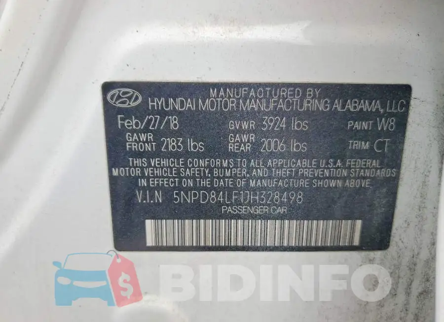 5NPD84LF1JH328498 Photo# 12