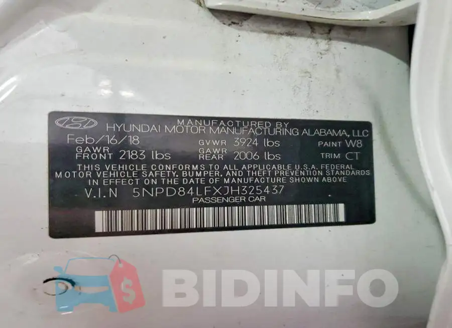 5NPD84LFXJH325437 Photo# 12