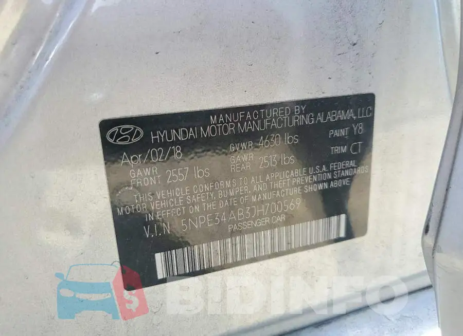 5NPE34AB3JH700569 Photo# 13