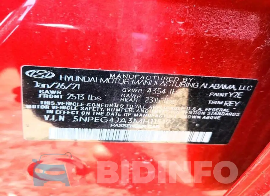 5NPEG4JA3MH115197 Photo# 13
