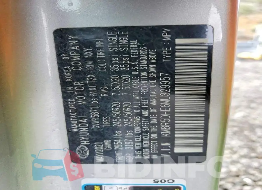 KM8R5DHE6MU329957 Photo# 14
