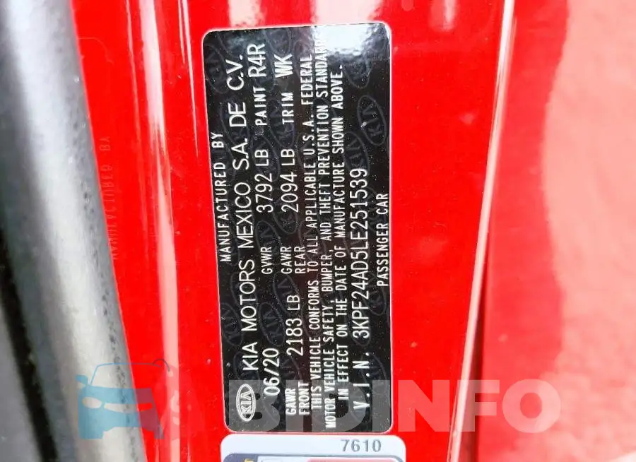 3KPF24AD5LE251539 Photo# 12