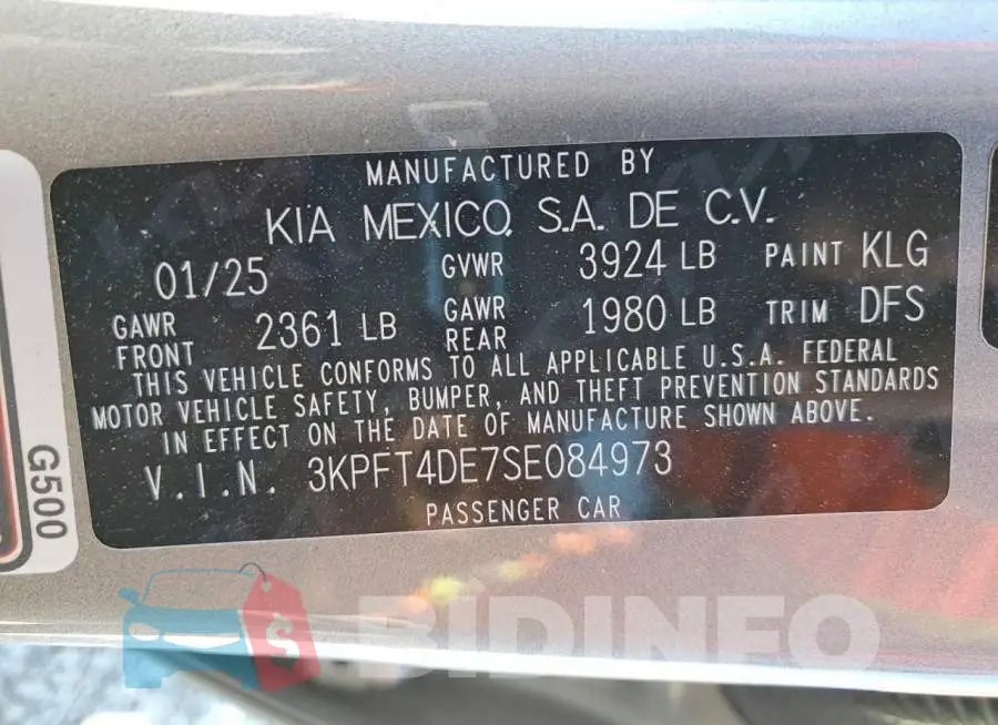 3KPFT4DE7SE084973 Photo# 12