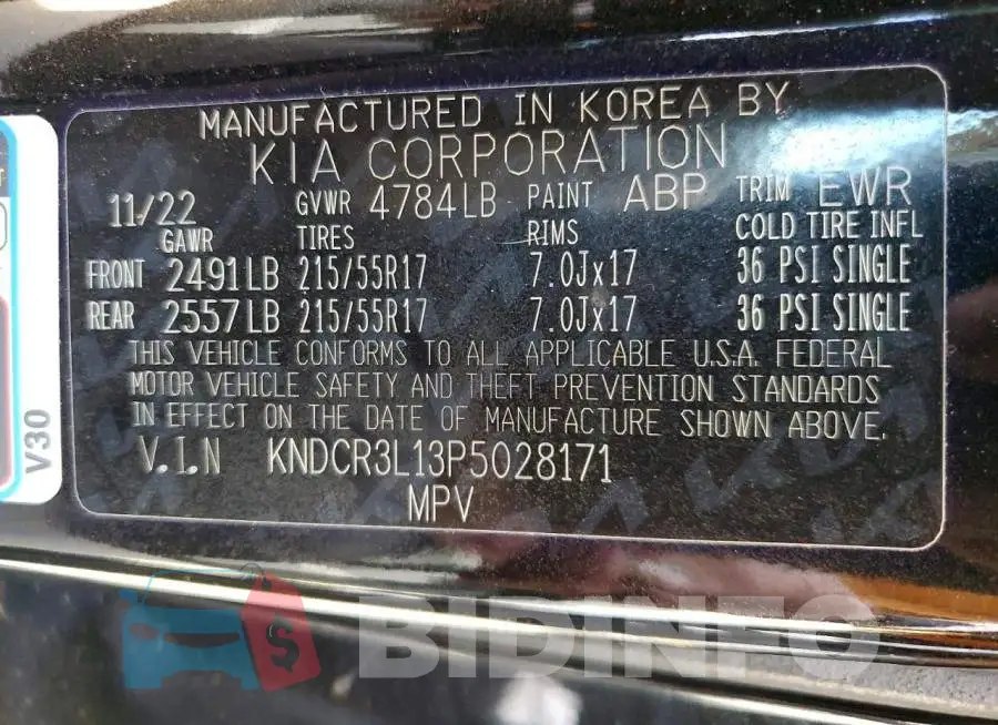 KNDCR3L13P5028171 Photo# 14