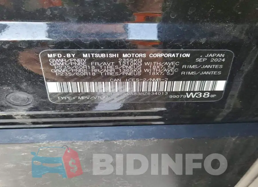 JA4J4VA83RZ634013 Photo# 13
