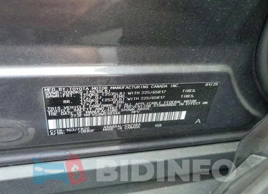 2T3F1RFV5SW510146 Photo# 13