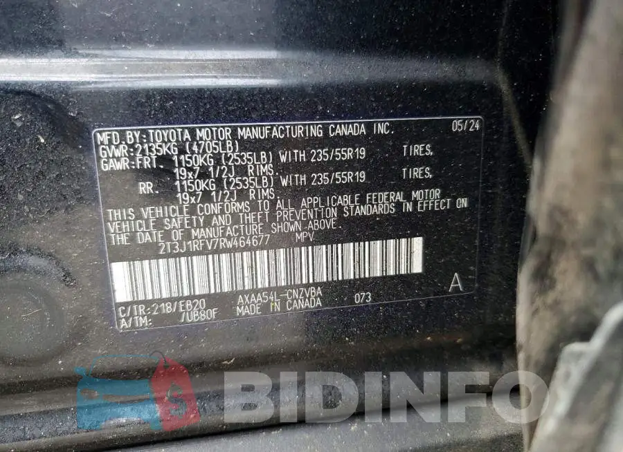 2T3J1RFV7RW464677 Photo# 13