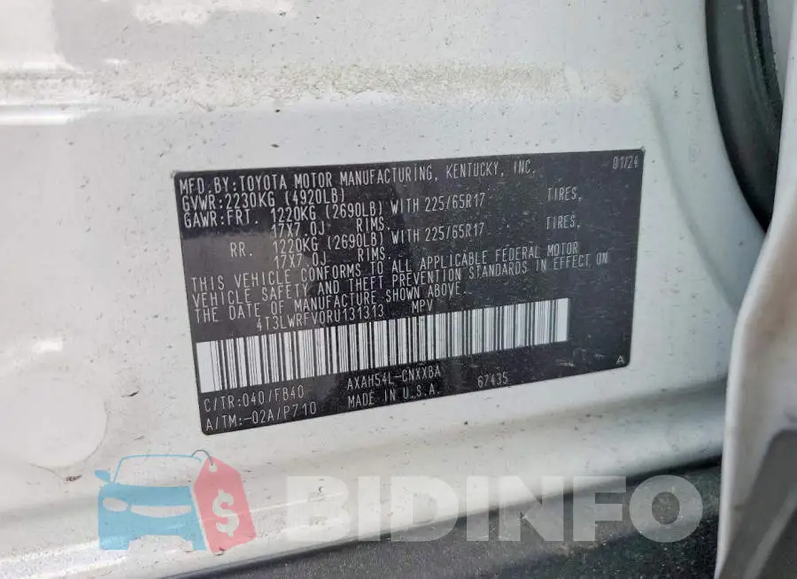 4T3LWRFV0RU131313 Photo# 12