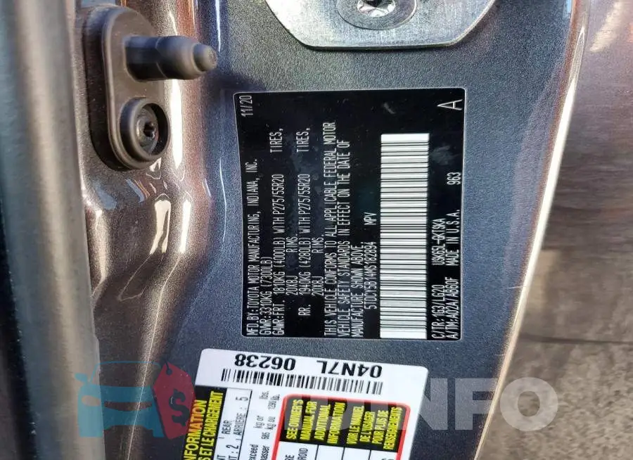 5TDCY5B14MS182894 Photo# 13
