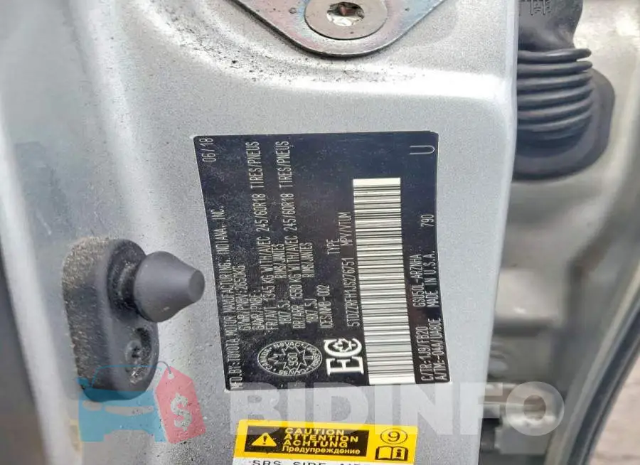 5TDZZRFH1JS276751 Photo# 14