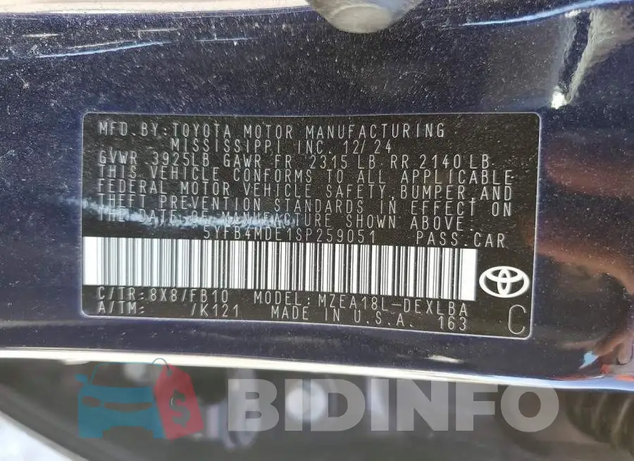 5YFB4MDE1SP259051 Photo# 13