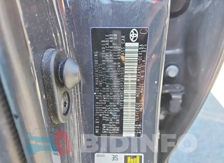 5YFB4MDE4SP282050 Photo# 13