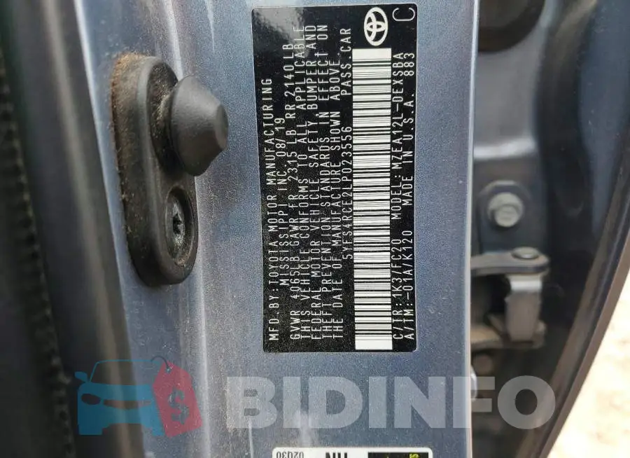 5YFS4RCE2LP023556 Photo# 12