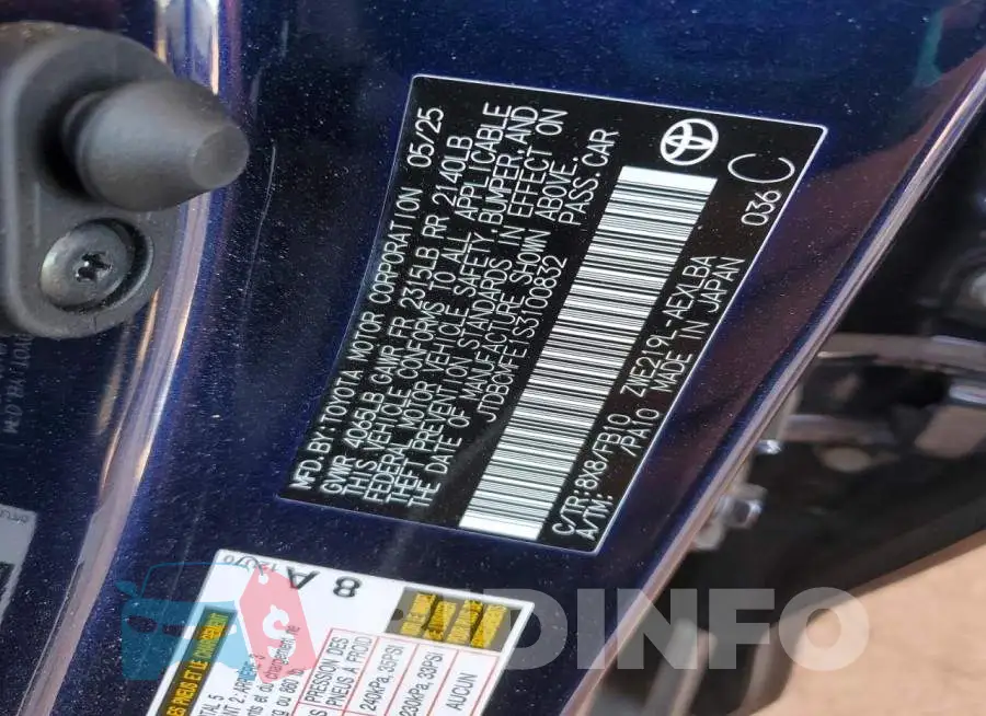 JTDBCMFE1S3100832 Photo# 12