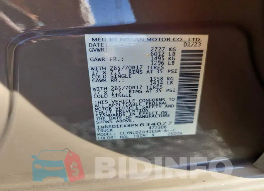 1N6ED1EK8PN634077 Photo# 12