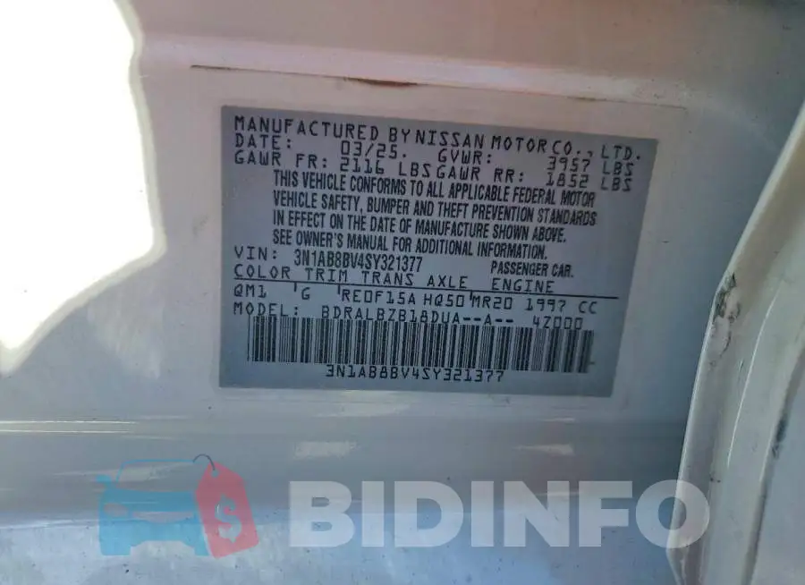 3N1AB8BV4SY321377 Photo# 13